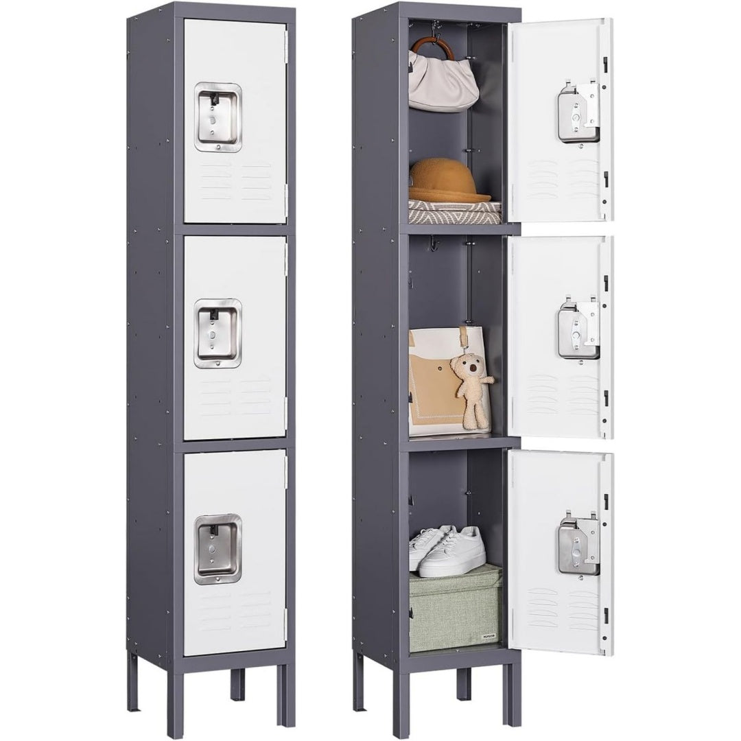 Meuble chaleureux style industriel structure en acier gris