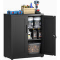 Armoire gris fonce, acier, 40 x 75 x 91.5 cm, rangement intelligent