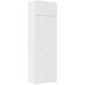 Discret entree, console sur pied gris clair en bois