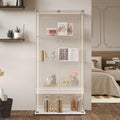 Surface en bois, vitrine dexposition gris clair 2 portes