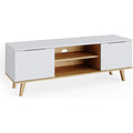 Design moderne meuble TV gris clair 40 x 138 x 49 cm
