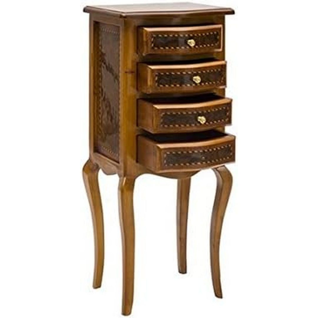 Commode pour coin nuit marron classique