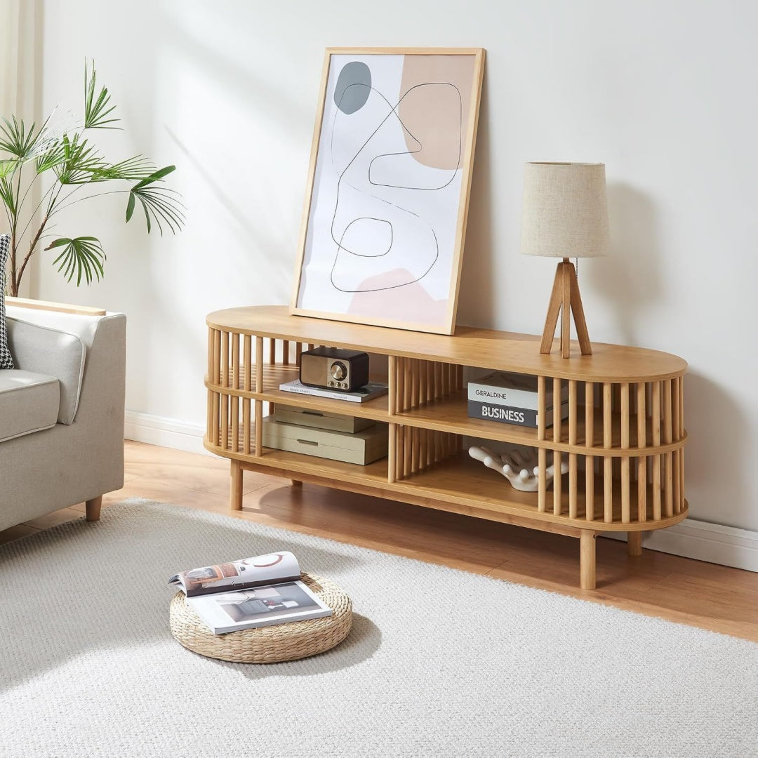Fonctionnel support sur pied gris clair 140 x 40 x 50 cm