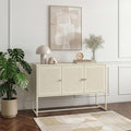 Vaisselier gris clair dote de 3 portes