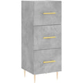 Buffet contemporain en bois 3 tiroirs gris