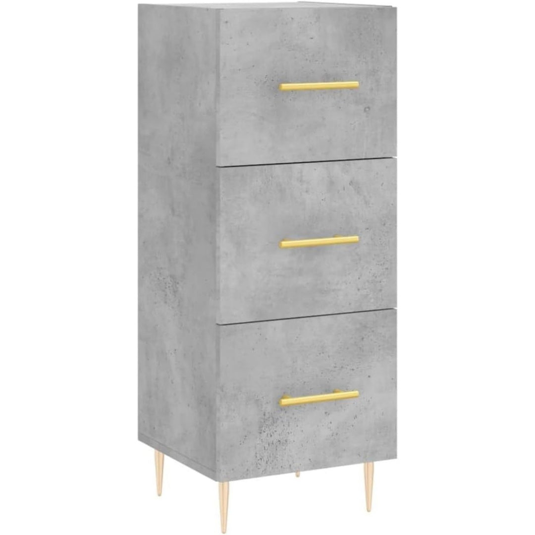 Buffet contemporain en bois 3 tiroirs gris