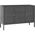 Joli buffet en acier et verre