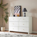 Commode epuree 6 tiroirs gris clair