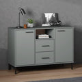 Buffet rustique gris installation murale