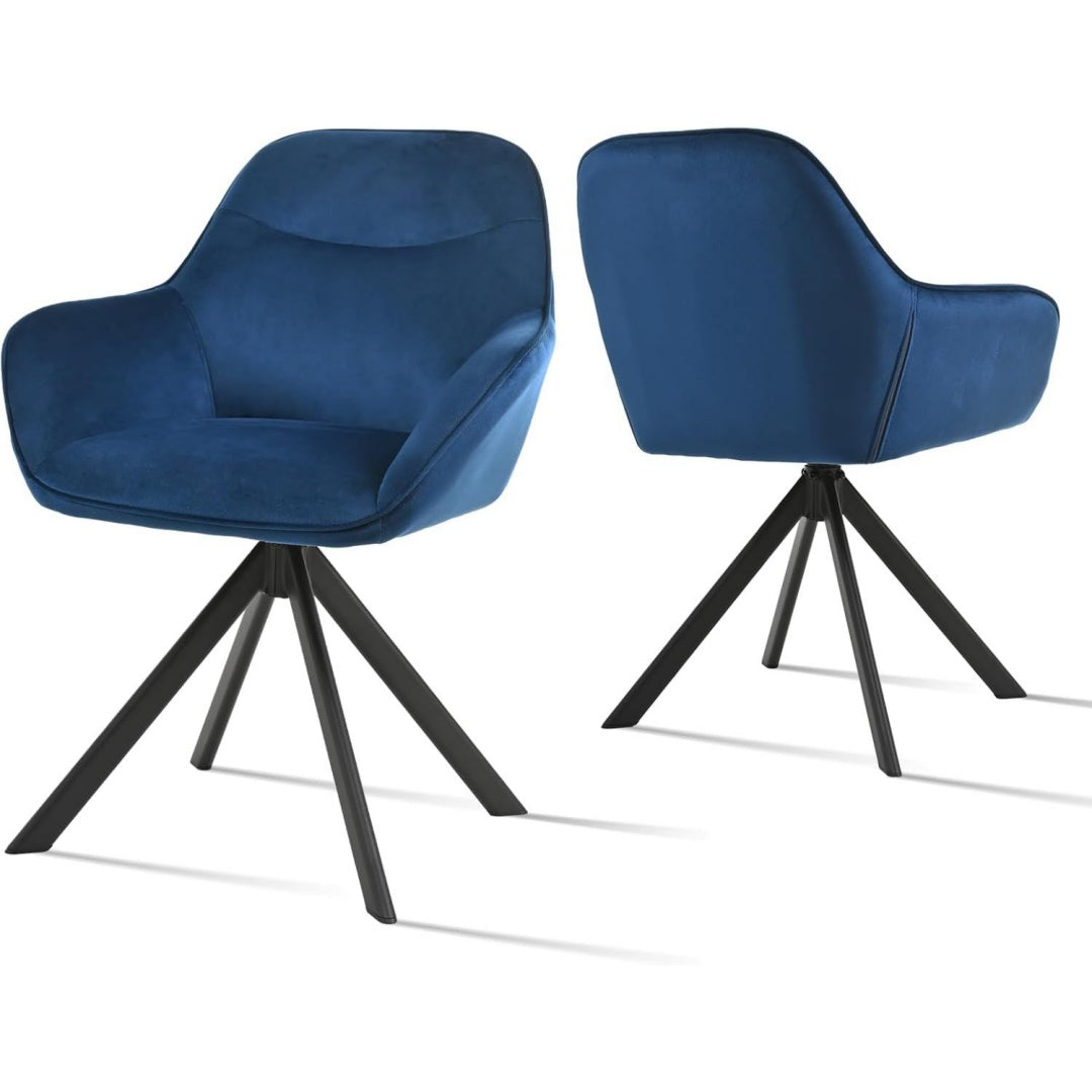 Rangement, chaise rembourree bleu fonce en metal