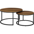 Table basse marron en acier pliable