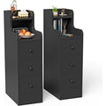 Chevet rangement gris fonce moderne