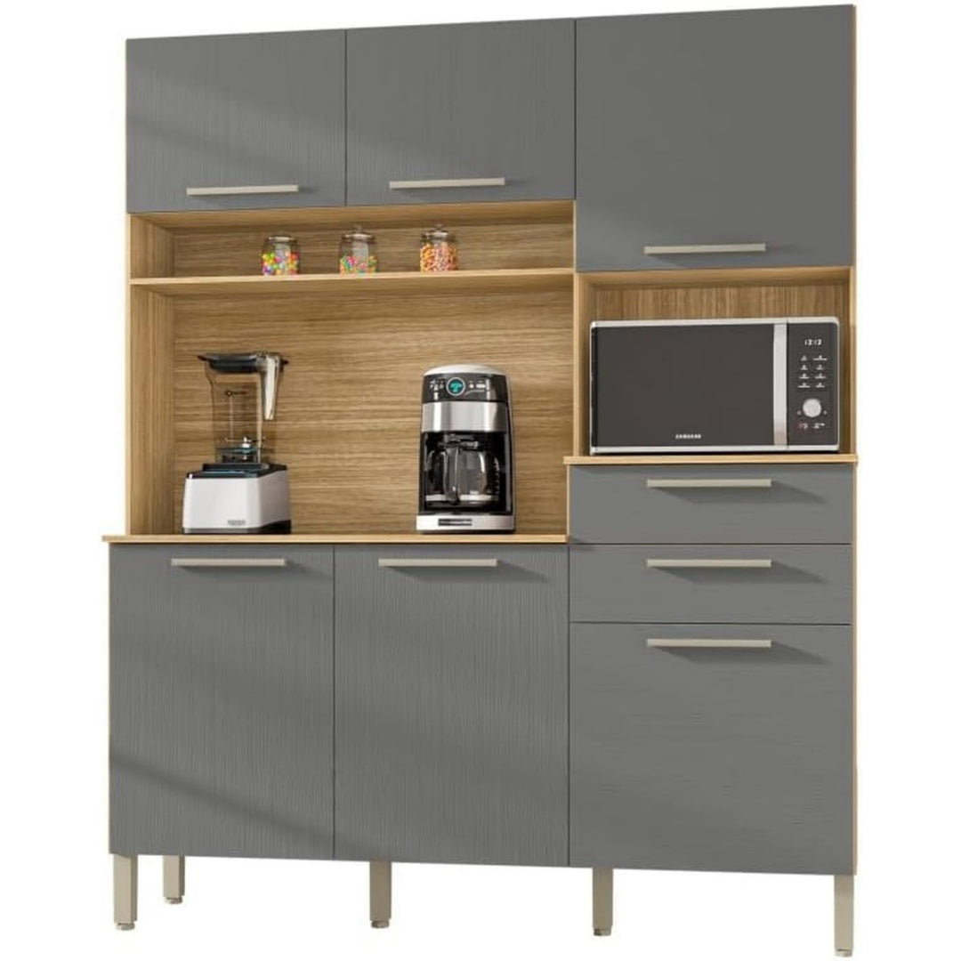 Buffet gris authentique 38.8 x 160.7 x 196 cm