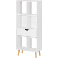 50 x 24 x 120 cm bibliotheque gris clair avec un tiroir