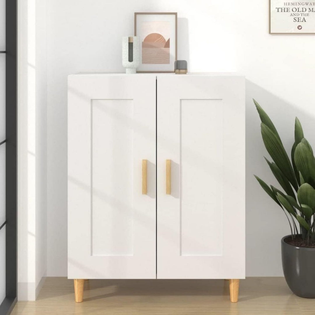 Meuble de rangement gris clair en bois 69.5 x 34 x 90 cm