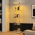 elegant, armoire vitree marron en verre pour salle a manger