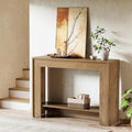 Table console de rangement marron