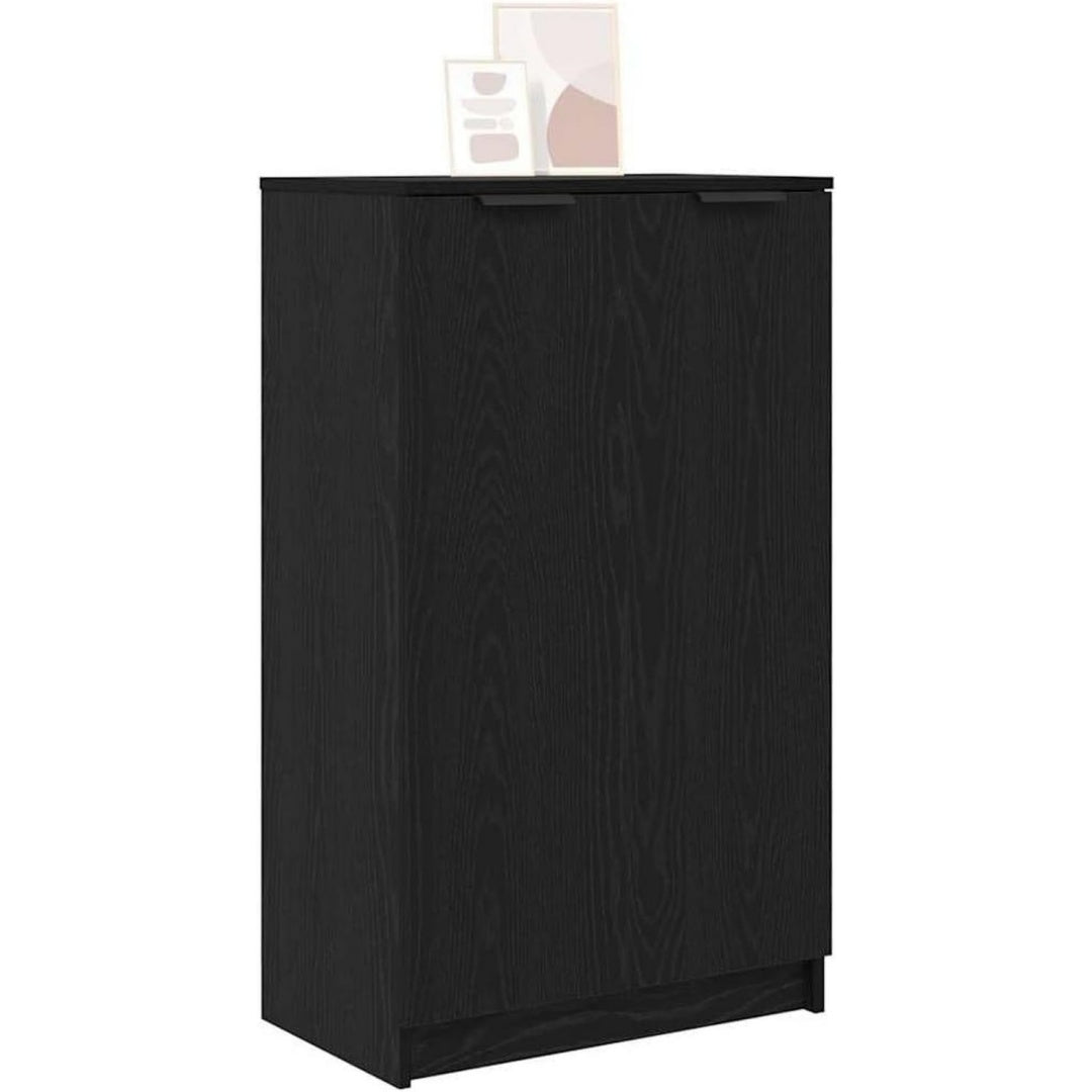 Lit design en bois noir