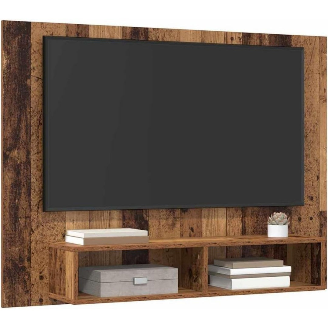 etagere murale marron, mural, rangement interieur optimise