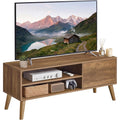 Marron banc TV allure contemporaine, 40 x 120 x 49 cm