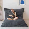 Pouf de rangement en tissu