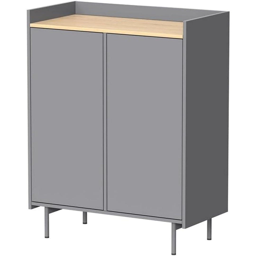 Grise commode 80 x 40 x 103 cm grand espace de rangement