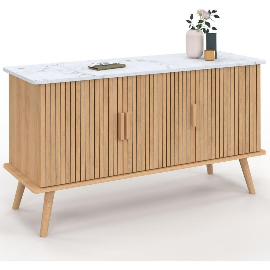 Beige enfilade allure contemporaine, 60 x 40 x 110