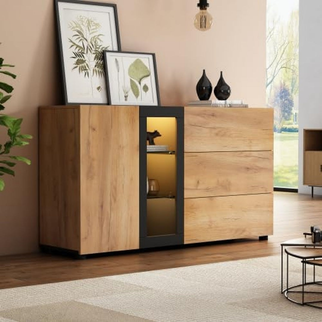 Nouvelle commode en MDF et verre