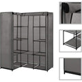 130 x 87 x 169 cm, armoire gris fonce en metal